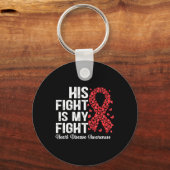Zijn strijd is mijn waarschuwing voor hartziekten sleutelhanger (Voorkant)