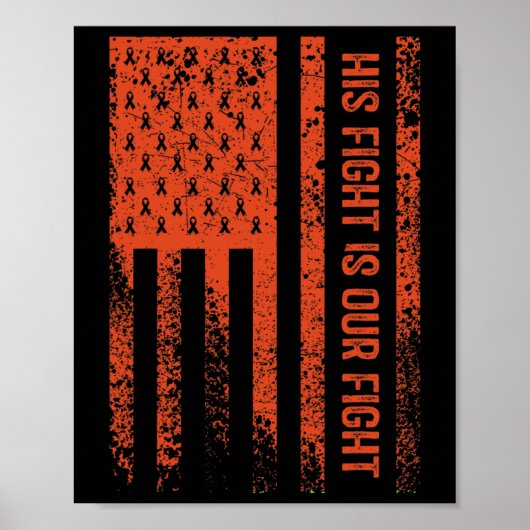 Zijn strijd is ons gevecht tegen RSD CRPS bewustzi Poster (Voorkant)