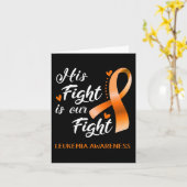 Zijn strijd is onze steun voor de bestrijding van  kaart (Gele Bloem)