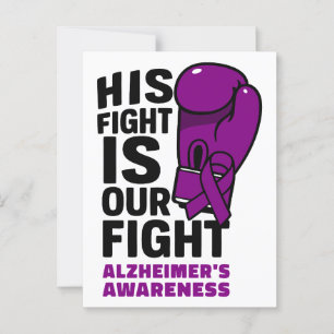 Zijn strijd is onze strijd - Alzheimerbewustzijn Briefkaart