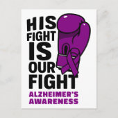 Zijn strijd is onze strijd - Alzheimerbewustzijn Briefkaart (Voorkant)
