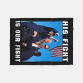Zijn strijd is onze strijd fleece deken (Voorkant (Horizontaal))