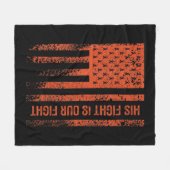 Zijn strijd is onze strijd tegen leukemie 8 fleece deken (Voorkant (Horizontaal))