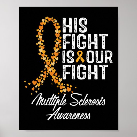 Zijn strijd is onze strijd tegen multiple sclerose poster (Voorkant)