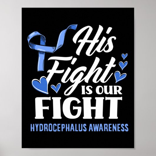 Zijn strijd is onze zoon kleinson Hydrocephalus Poster (Voorkant)
