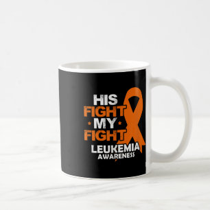 Zijn Strijd Mijn Strijd Leukemie Bewustzijn Oranje Koffiemok