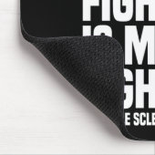 Zijn Strijd Mijn Strijd MS Multiple Sclerose Bewus Muismat (Hoek)