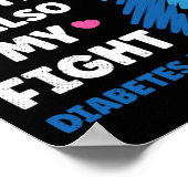 Zijn strijd tegen diabetes is mijn strijd tegen be poster (Hoek)