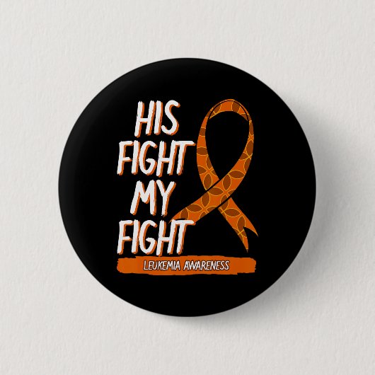 Zijn strijd tegen mijn strijd tegen leukemie Bewus Ronde Button 5,7 Cm (Voorkant)