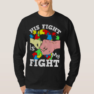 Zijn strijd tegen mijn vuist tegen de vuist bobbel t-shirt