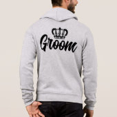 Zijn Sweatshirt, Wedding Couple, gepersonaliseerde Hoodie (Achterkant)