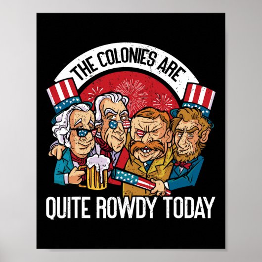 Zijn tamelijk rumoerige Onafhankelijkheidsdag Grap Poster (Voorkant)