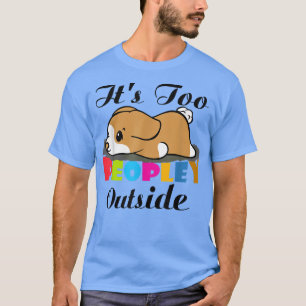 Zijn te Peopley-hond buiten Corgi slaapt voor Intr T-shirt