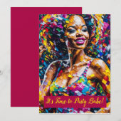 Zijn tijd om te feesten Babe - Uitnodiging (Voorkant / Achterkant)