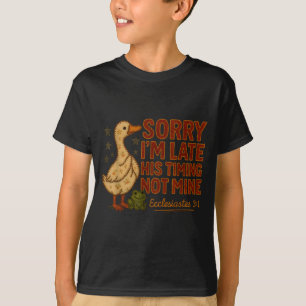 Zijn Timing Niet De Mijne Eend Kikker Vers Grappig T-shirt