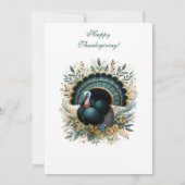 Zijn Turkije Tijd Thanksgiving Flora Green Botanic Kaart (Achterkant)