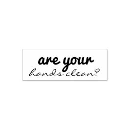 Zijn uw handen schoon - hand stamper  zelfinktende stempel