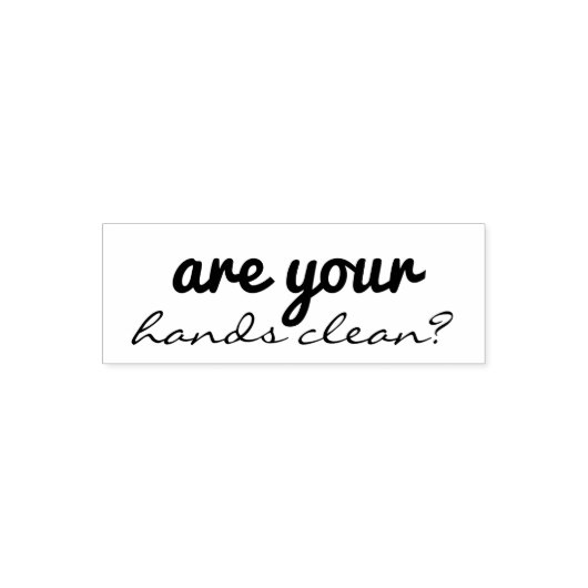 Zijn uw handen schoon - hand stamper  zelfinktende stempel (Design)
