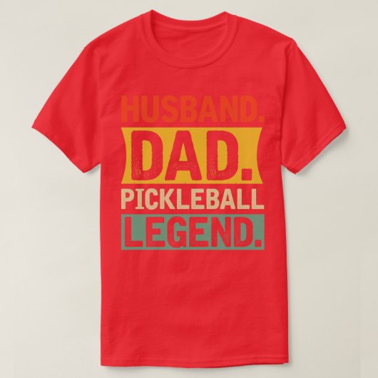 Zijn vader Pickleball Legend T-shirt (Design voorkant)