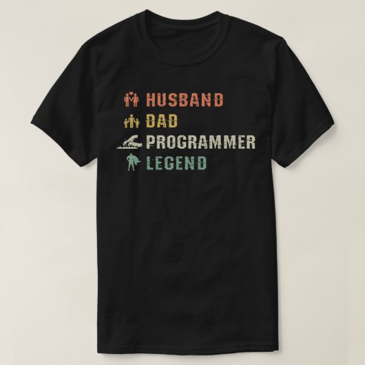 Zijn vader programmeur vaders dag computer coder t-shirt (Design voorkant)