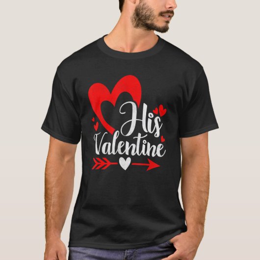 Zijn Valentijn Couple Valentijnsdag T-shirt (Voorkant)