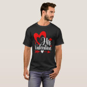 Zijn Valentijn Couple Valentijnsdag T-shirt (Voorkant volledig)