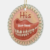 Zijn Valse Tanden Keramisch Ornament (Links)
