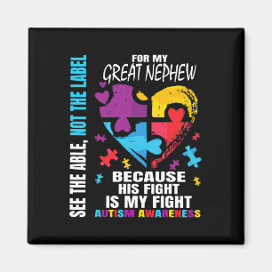 Zijn vechtblauw groot Nephew autisme tante Magneet