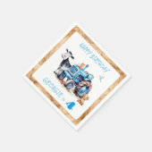 Zijn verjaardagsfeest boerderij tractor servetten (Hoek)