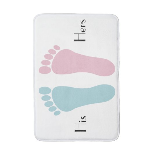 ZIJN VOETPRINTS BATHMAT BADMAT (Voorkant Verticaal)