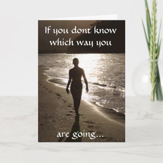 Zijn voetstappen Wenskaart Kaart (Voorkant)