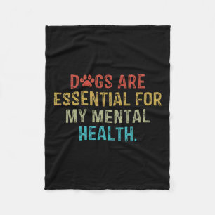 Zijn voor mijn mentale gezondheid citaat retro vin fleece deken