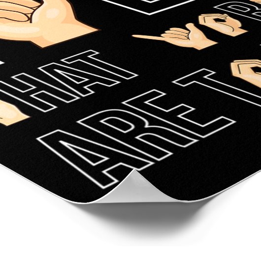 Zijn voor ogen die … gebarentaal doof zijn poster (Hoek)