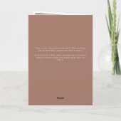 Zijn Vows Card Minimalist Script Vows Dusty Roos Kaart (Achterkant)