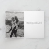 Zijn Vows Card-minimalistisch script Vows Black Kaart (Binnen)