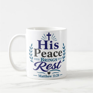 Zijn Vrede Brengt Rust Ochtend Devotionele Quote Koffiemok
