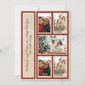 "Zijn vrolijk & helder" Festive 5 Foto Kerstmis Feestdagenkaart (Achterkant)