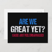 Zijn we al geweldig? Ik schaam me er gewoon voor Briefkaart (Voorkant / Achterkant)