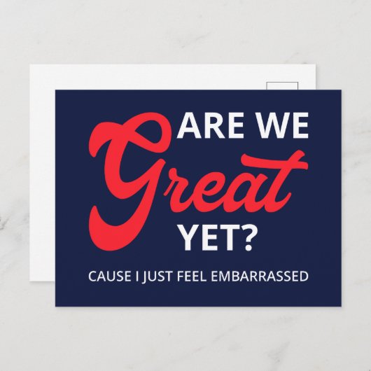 Zijn we al geweldig? Want ik schaam me voor IV Briefkaart (Voorkant / Achterkant)