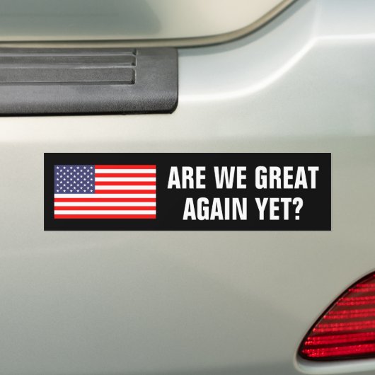 Zijn we alweer geweldig? Amerikaanse vlag grappig  Bumpersticker (Op auto)