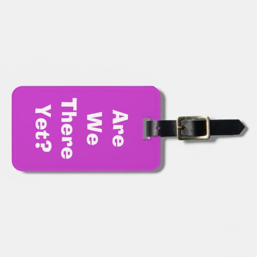 Zijn we er al? bagagelabel (Voorkant horizontaal)