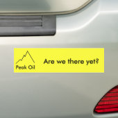 Zijn we er al? bumpersticker (Op auto)