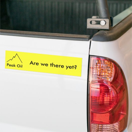 Zijn we er al? bumpersticker (Op Truck)
