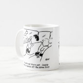 Zijn we er al? ongeduldig kind koffiemok (Voorkant links)