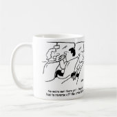 Zijn we er al? ongeduldig kind koffiemok (Links)