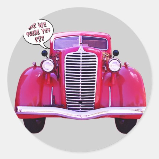 Zijn we er al? ronde sticker (Voorkant)