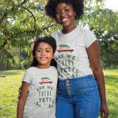 Zijn we er al?  Roze Retro Auto Kerstmis T-shirt