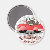 Zijn we er al Sock Monkey magneet (Voorkant / Achterkant)