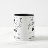 Zijn we er al? Verveeld kind in de auto Mok (Midden)