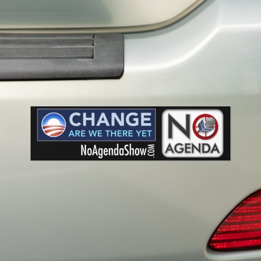 Zijn we er nog? bumpersticker (Op auto)